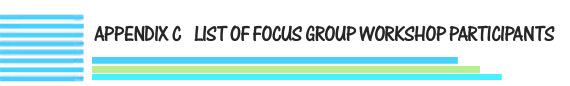 Appendix C List of Focus Group Workshop Participants