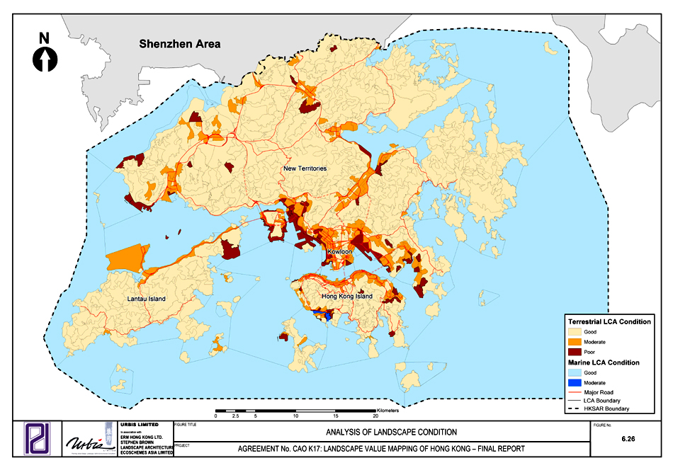 Figure 6.10 - LANDSCAPE CHARACTER MAP OF HONG KONG ( BROAD LEVEL LCTs)