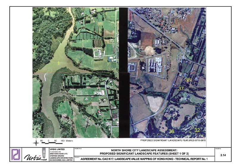 Figure 2.14 North Shore City Landscape Assessment - Proposed Significant Landscape Features (Sheet 1 of 2)