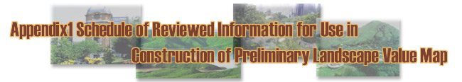 Appendix 1 Schedule of Reviewed Information for Use in Construction of Preliminary Landscape Character Map